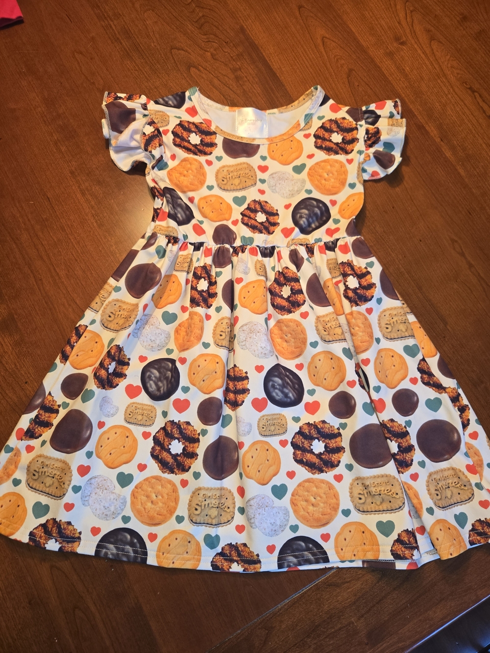 Girls Cookie Print Twirl Dress